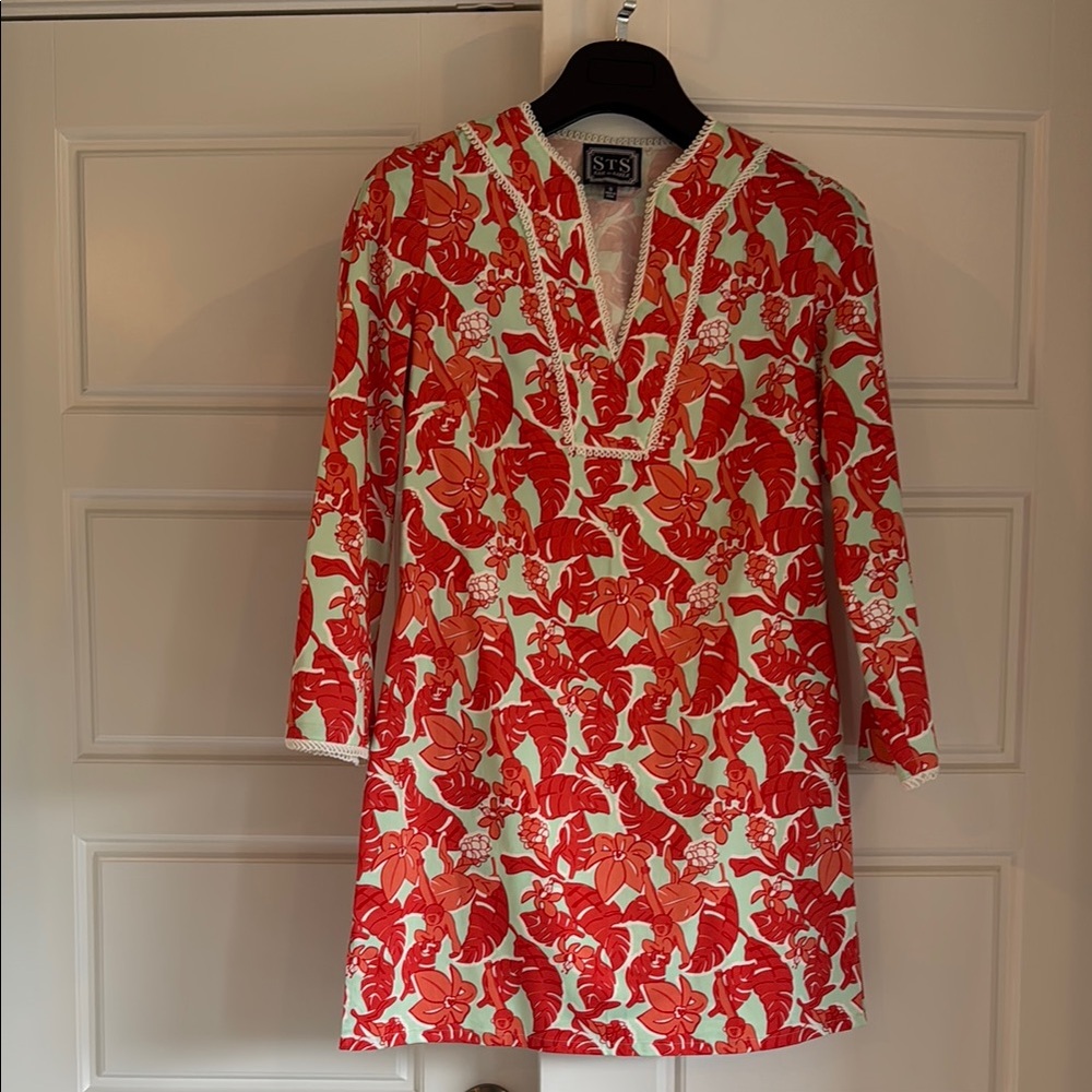 Sail to Sable Coral and Mint Tunic